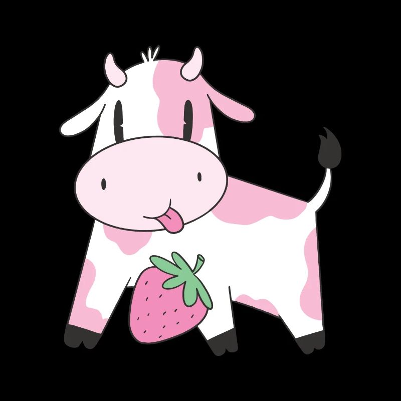 Vache aux fraises