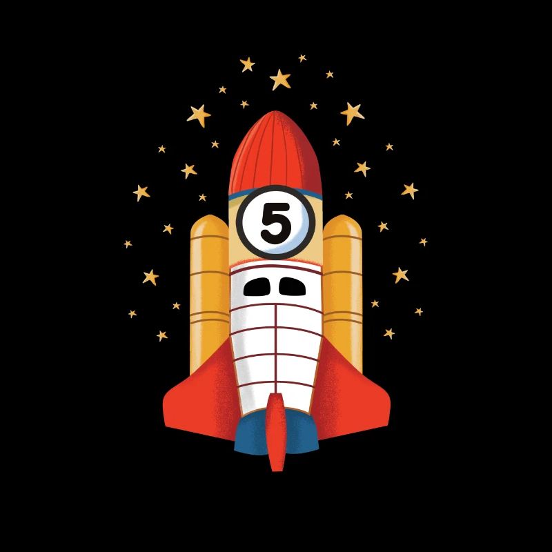 5th Birthday Party Rocket Ship Outer Space Gift