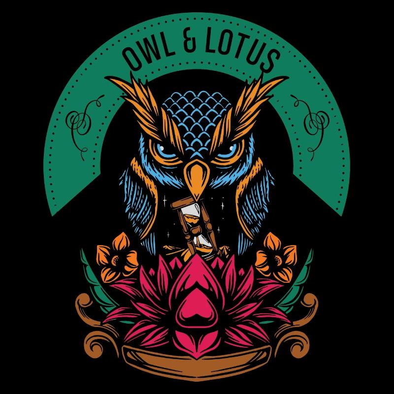 Lotus Eule Garten Geschenk