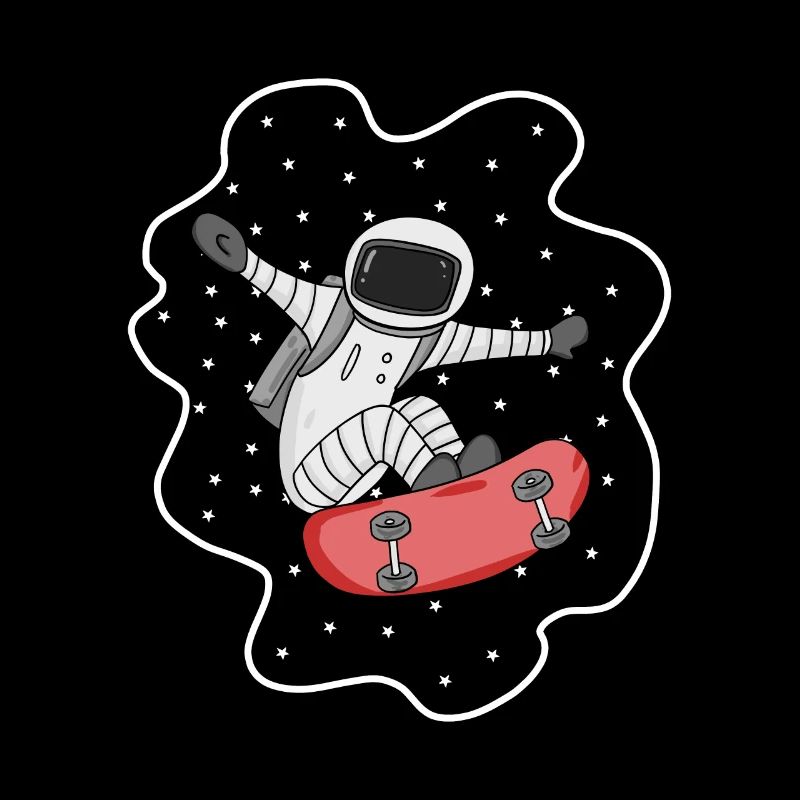 Astronaut skateboard space skateboarder