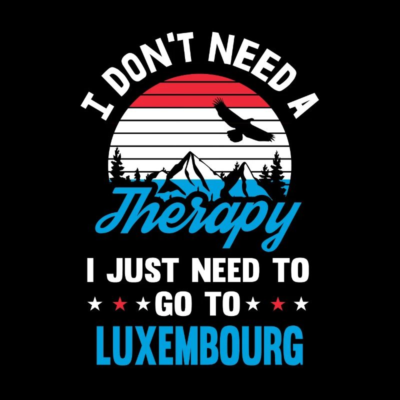 Thérapie Luxembourg disant drapeau drapeau cadeau