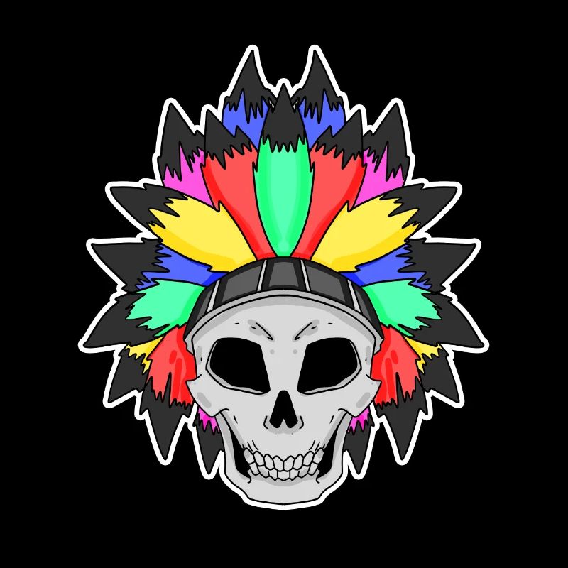 Rainbow skull LGBT