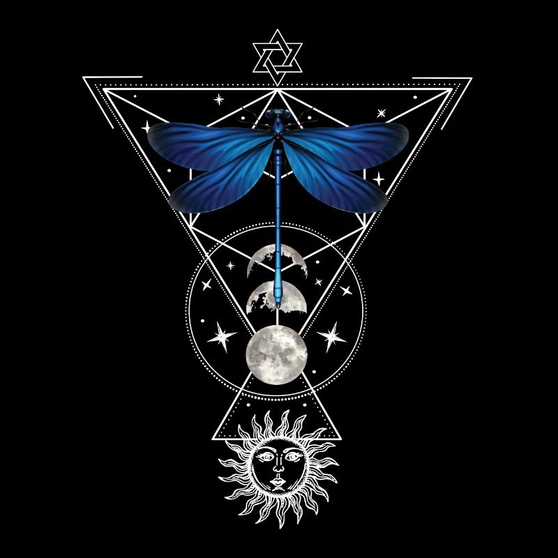 Okclutisme lune Phase Witchcraft Libellule Tarot