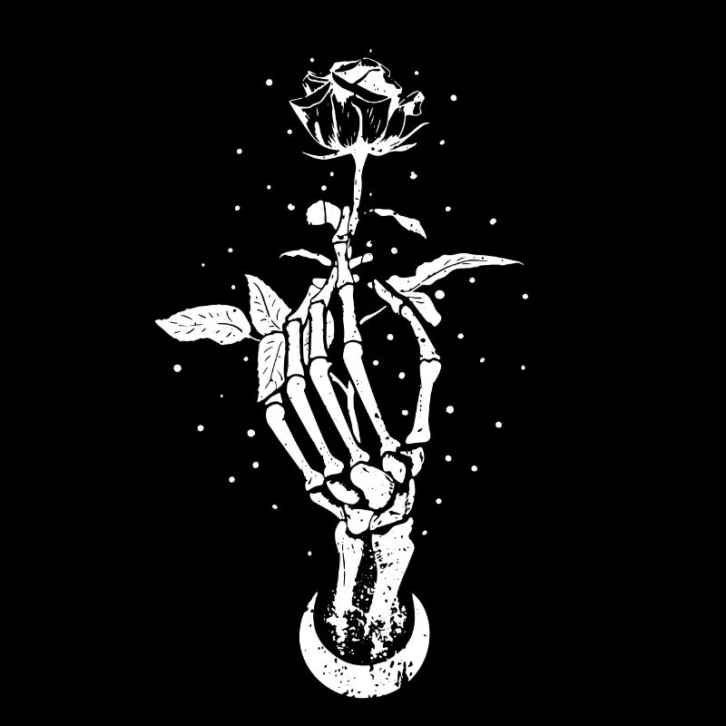 Okclutisme Occulte Rose Main Witchcraft Lune Tarot
