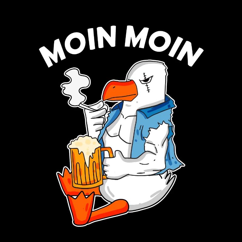 Gefährliche Möwe Moin Moin