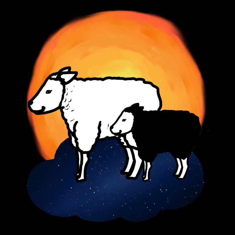 Sternenhimmel Schafe Schaf Lamm himmlisch