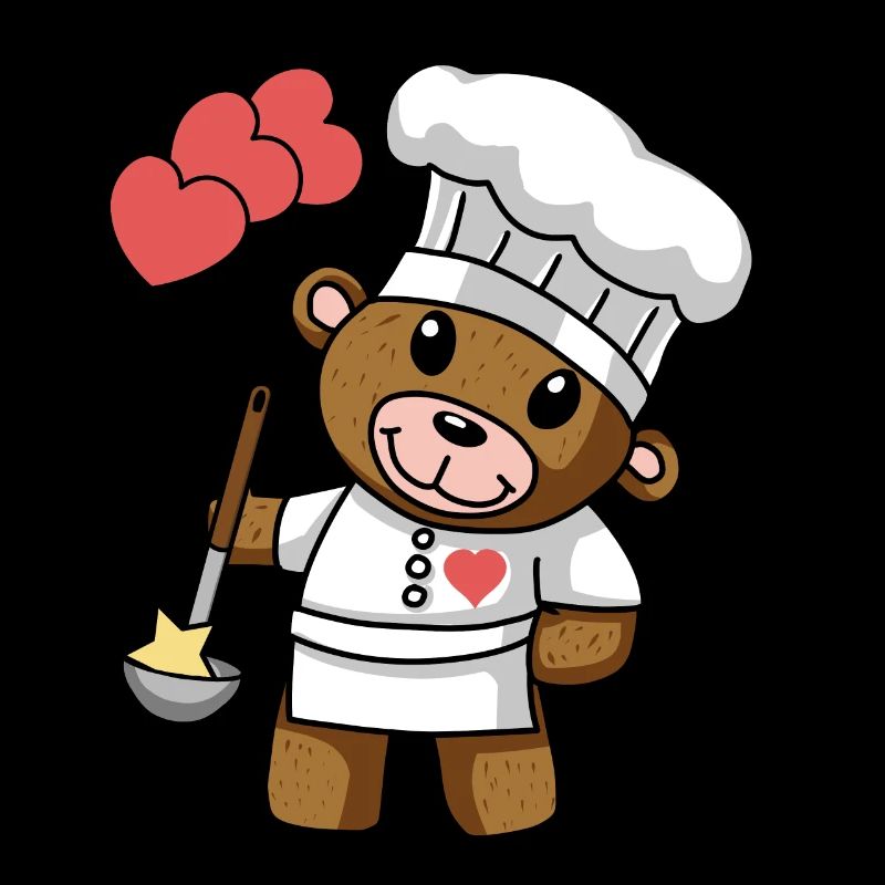 Teddy Bear Star Chef Cook Gourmet Kitchen