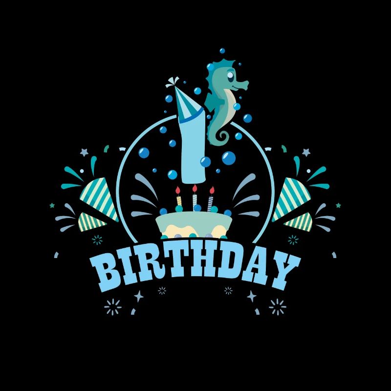 1 Geburtstag Seepferdchen