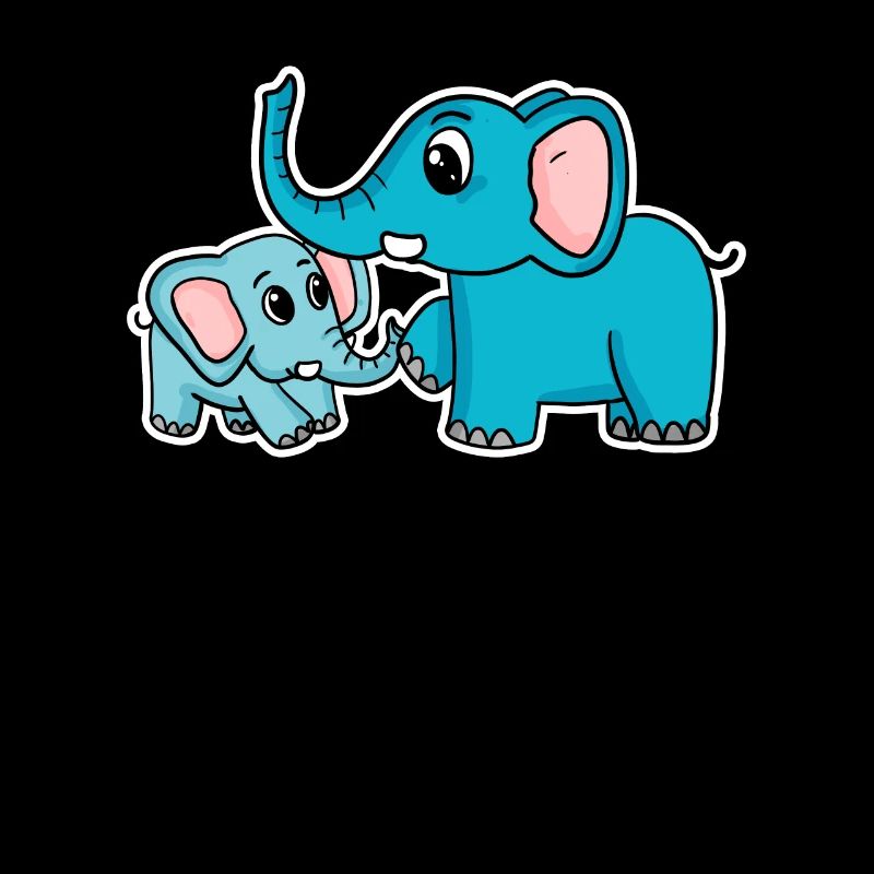 Éléphant avec enfant - Éléphant avec bébé
