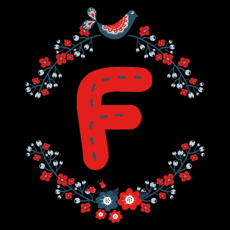 Couronne de fleurs avec oiseau f