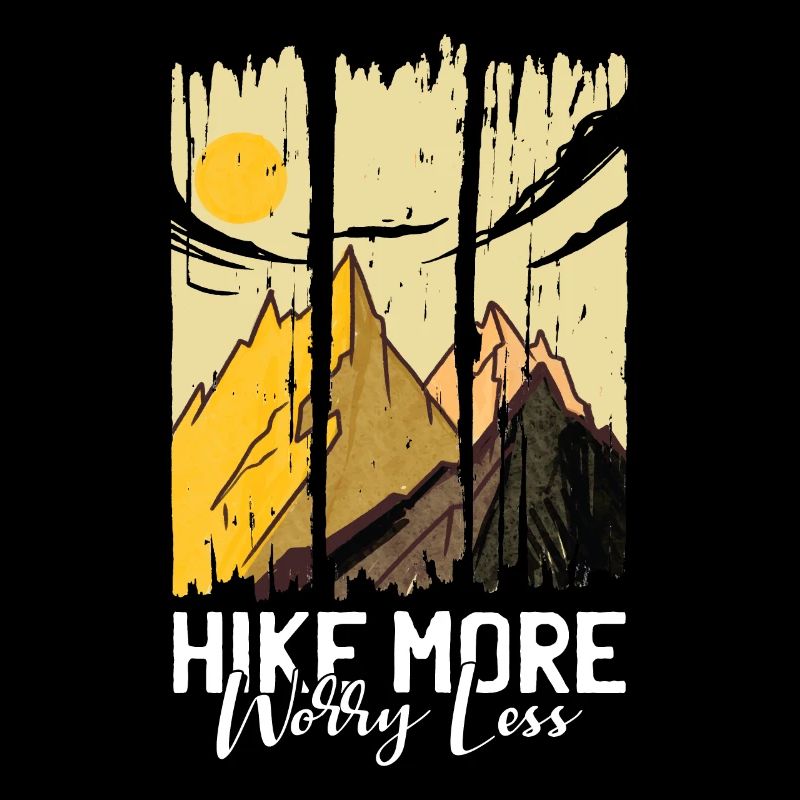 Hiking Hiking Mountains Nature Mountain Retro Gift