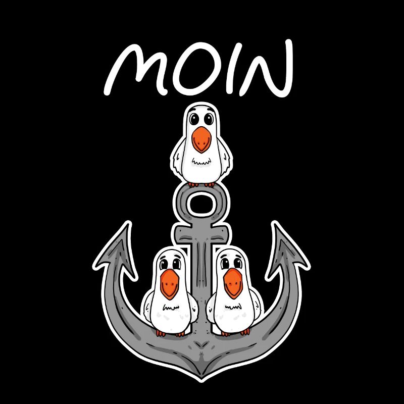 Anker Möwe Seemöwe Moin Nordsee Ostsee Urlaub