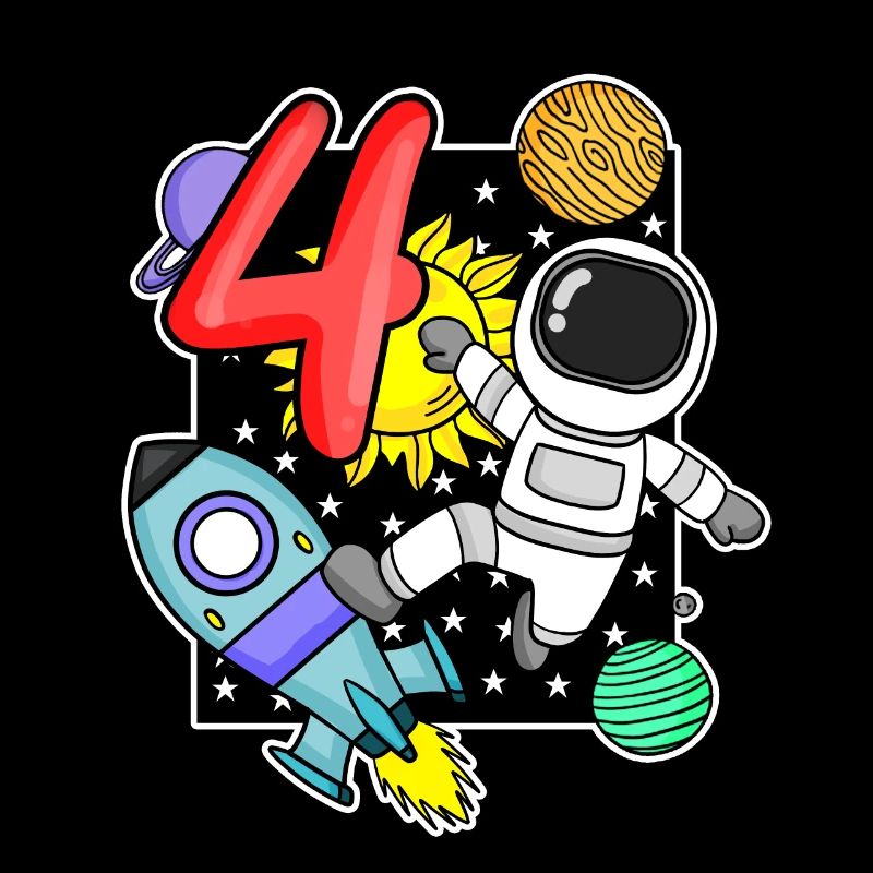 4th birthday astronaut 4 years boys gift