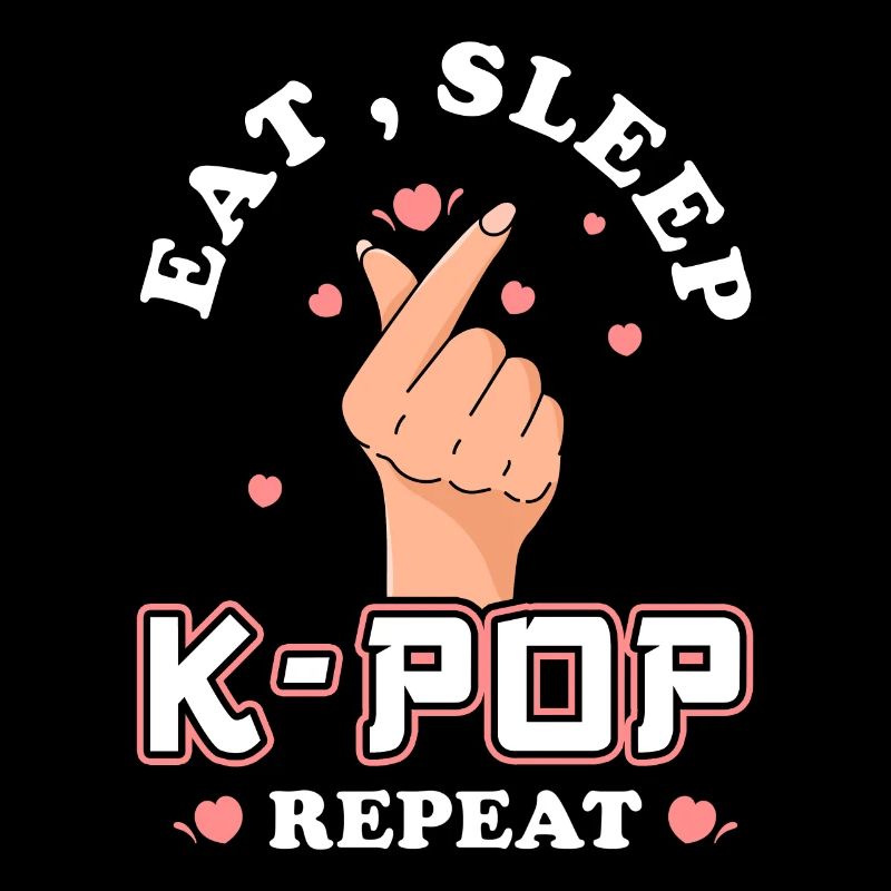 K-Pop Eat Sleep Kpop Repeat