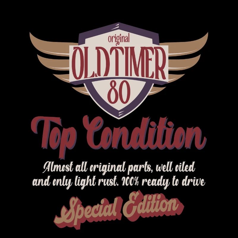 80 years oldtimer top condition 80th birthday