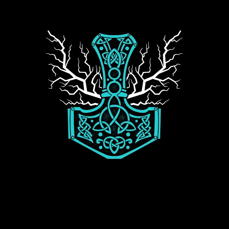 Der Hammer von Thor mit Blitzen - Mjölnir