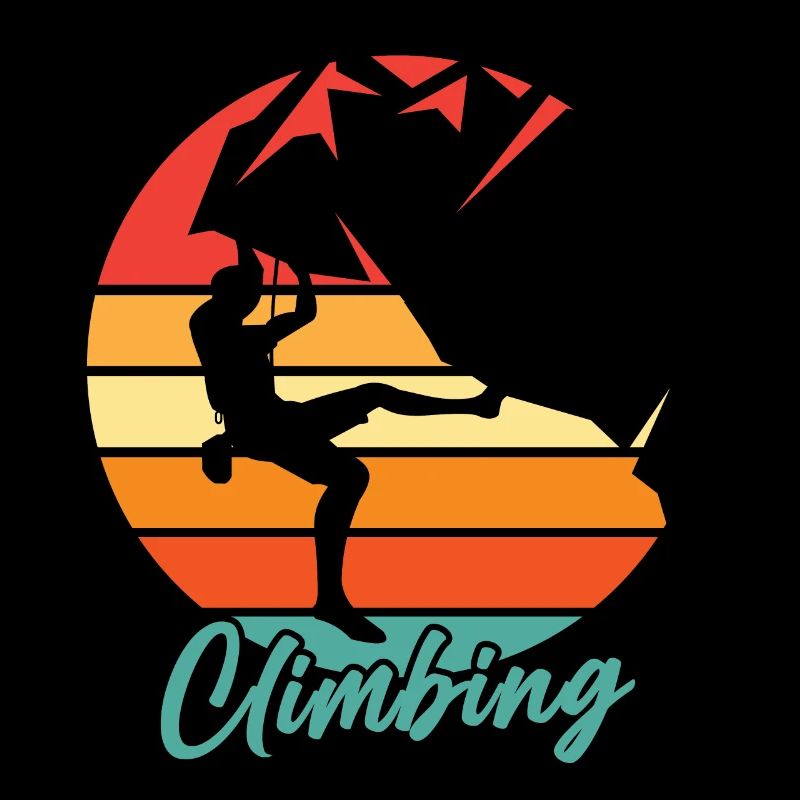 Climbing Retro Mountain Climbing