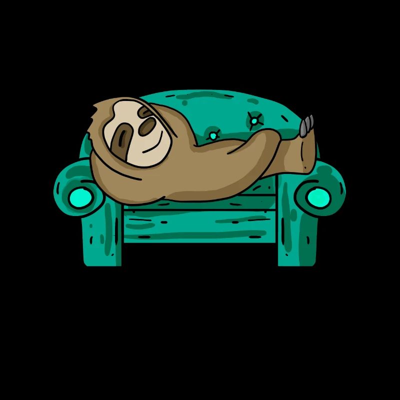 Faultier lustig auf Sofa Geschenk