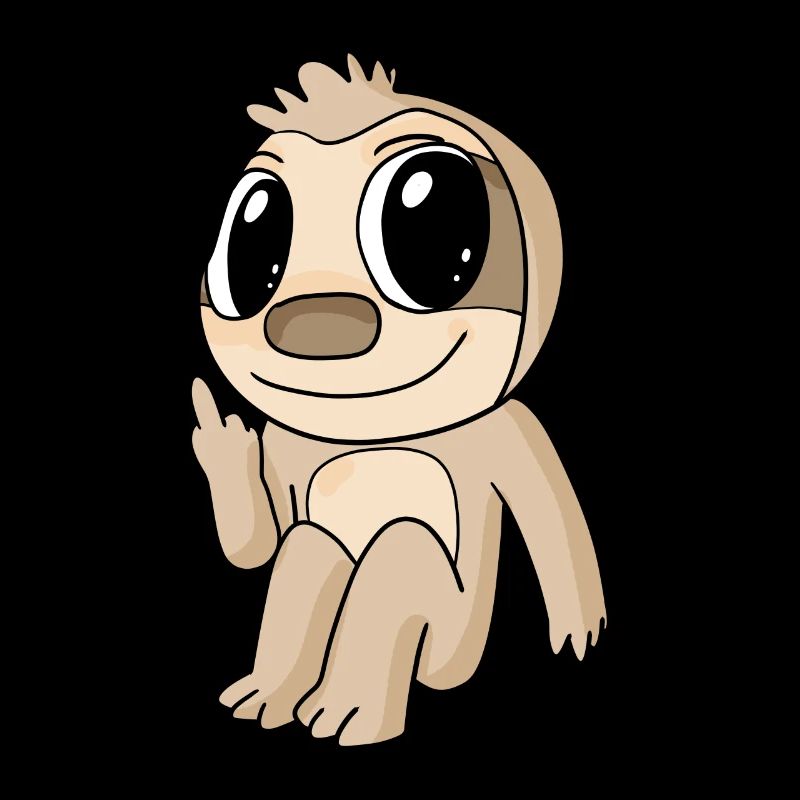 Sloth funny middle finger