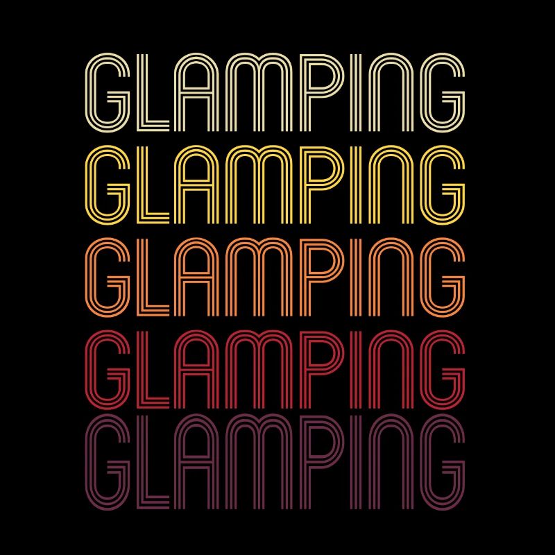 Glamping Camping Camper Saying Retro Gift