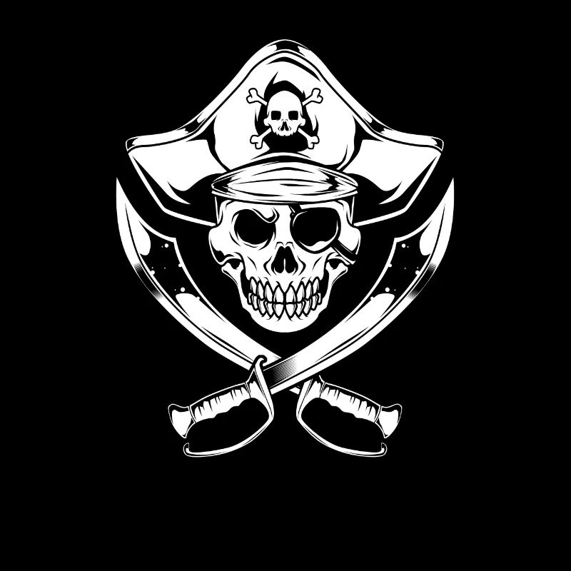 Drapeau de pirate avec sabres et crâne - Pirate