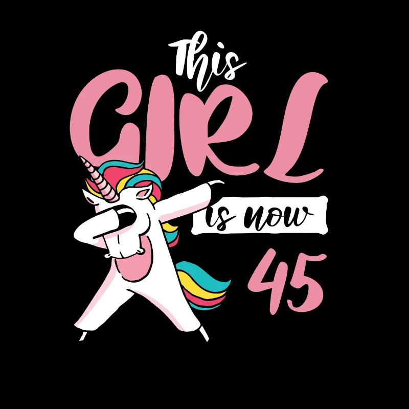 Cadeau licorne de 45e anniversaire