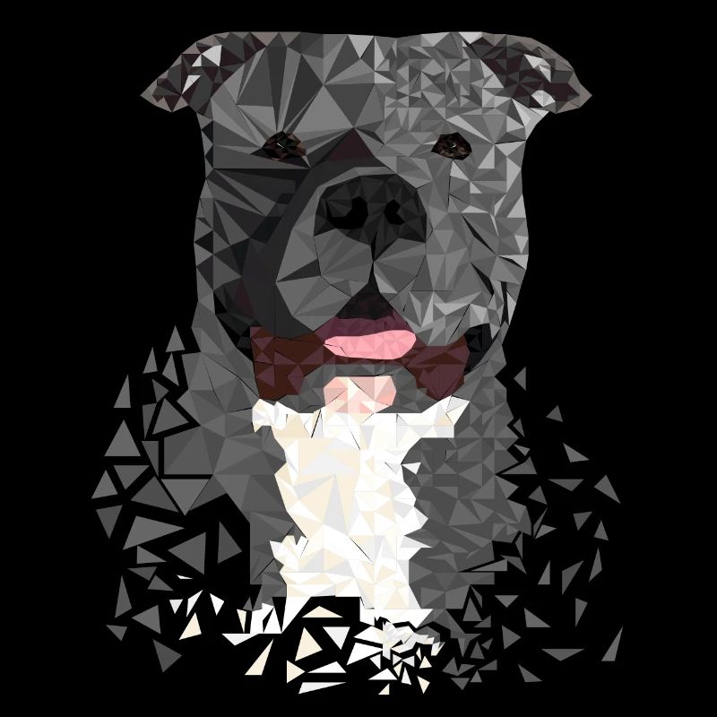 American Bully XL Polygon artistically designed