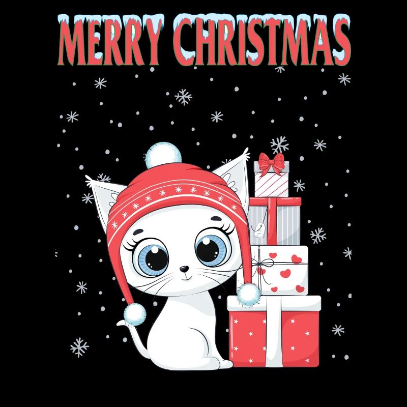 chats noël - noël chats tshirt
