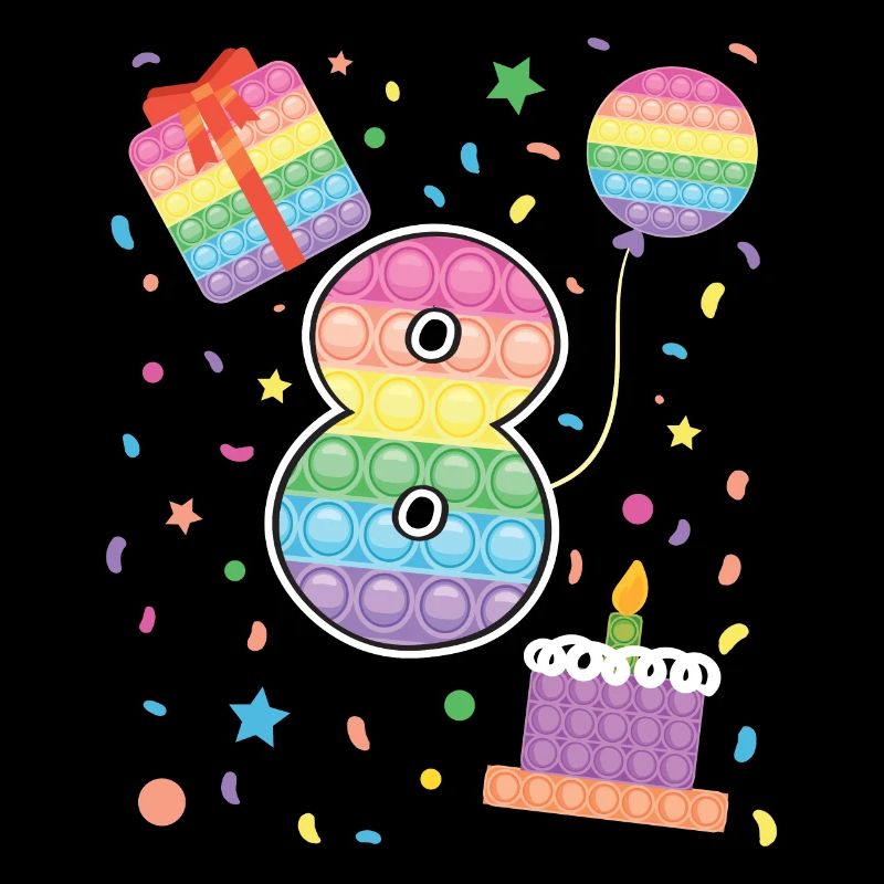 Pop It 8. Geburtstag Mädchen Jungen Fidget