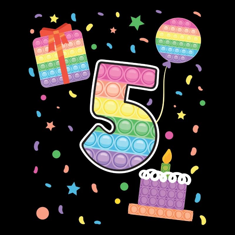 Pop It 5. Geburtstag Mädchen Jungen Fidget
