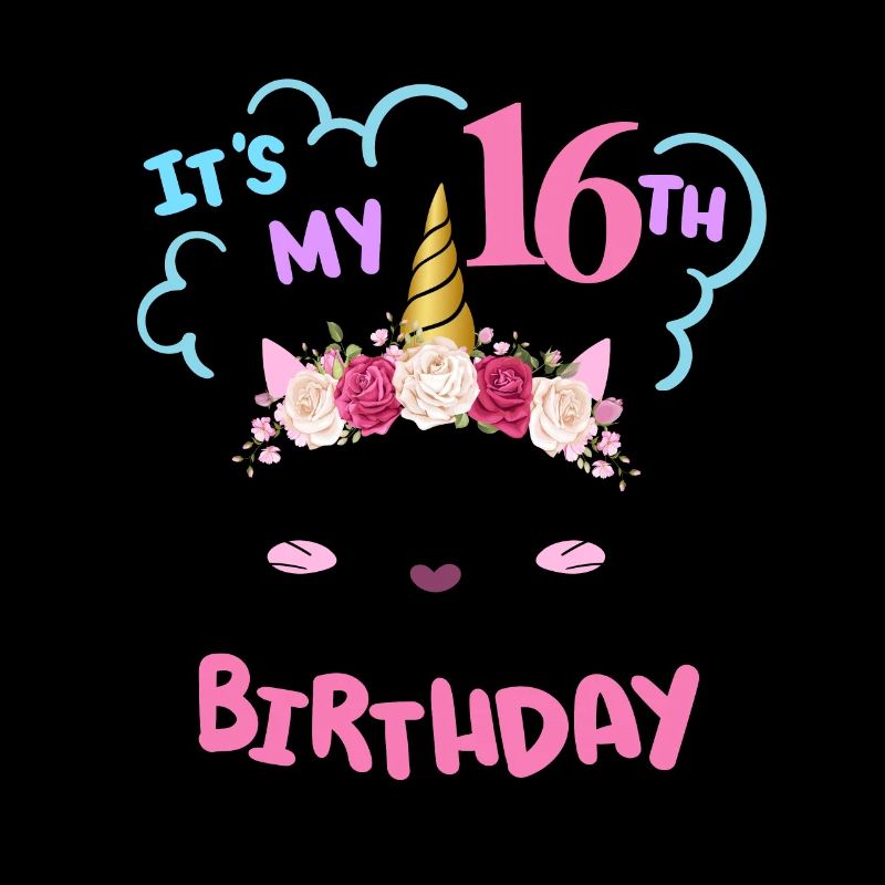 16. Geburtstag Mädchen Outfit Einhorn Katze