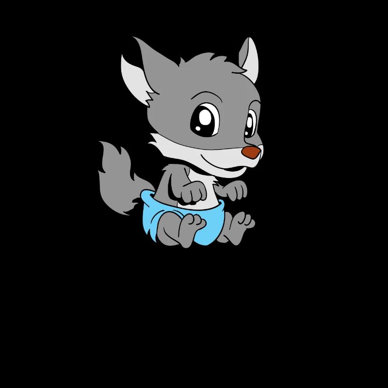 Bébé loup kawaii