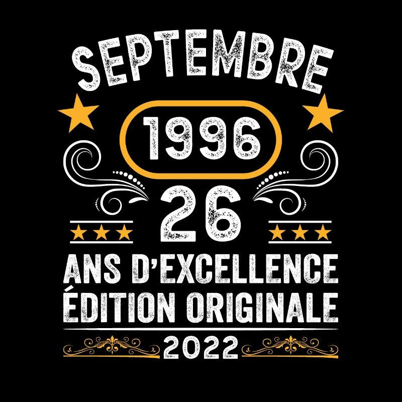 Septembre 1996 26 Ans Anniversaire Idée Cadeau