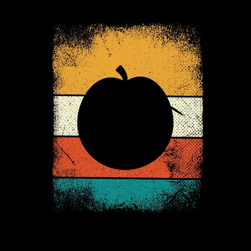 Apricot Fruit Lover Retro Veggie Diet Idée cadeau