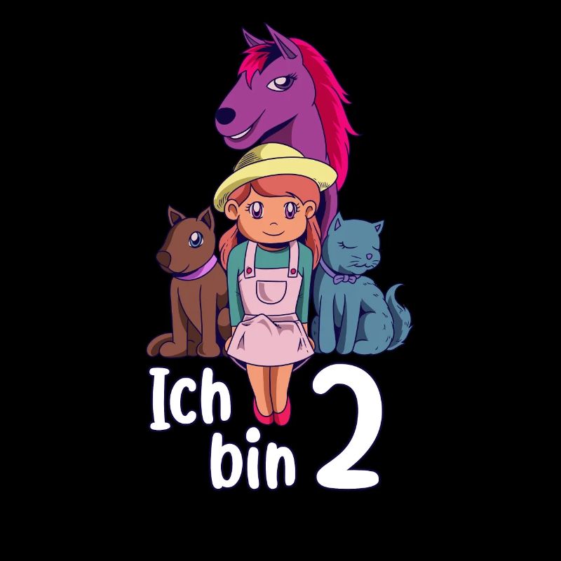 Geburtstagsshirt Bauernhof - 2 Geburtstag Mädchen
