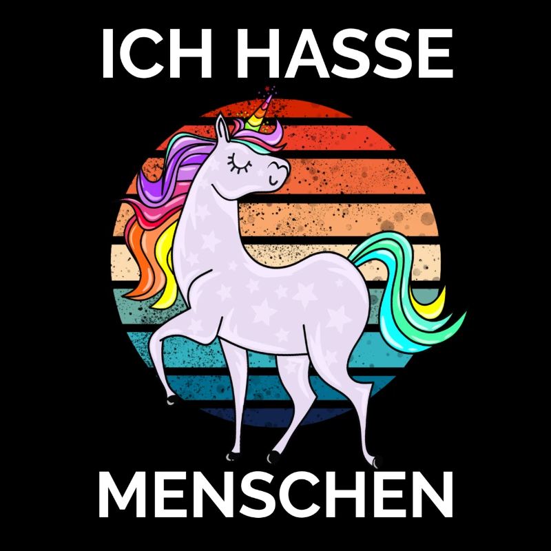 buntes Einhorn - Ich hasse Menschen
