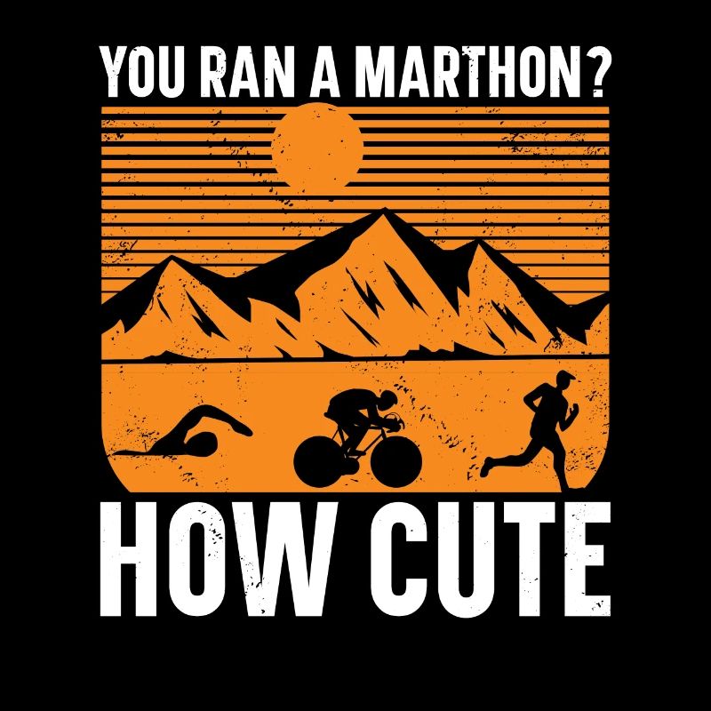 Vous courez un marathon comme un triathlon mignon