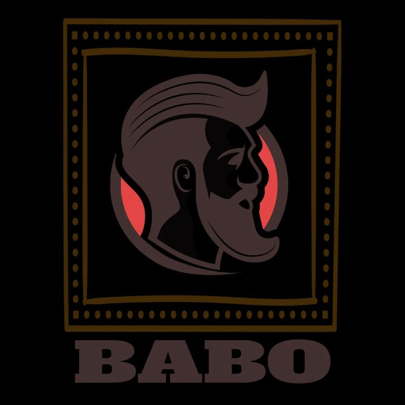 BABO - Text Design mit Hipster und Bart