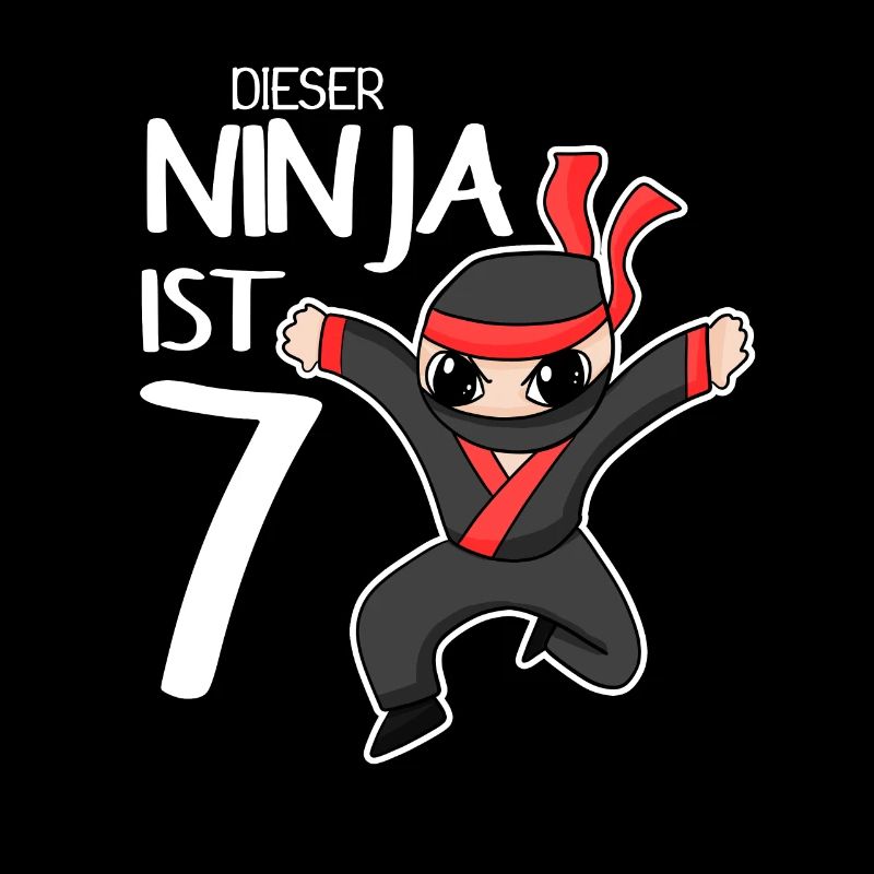 7 Jahre Junge Ninja - 7 Geburtstag - Ich bin 7