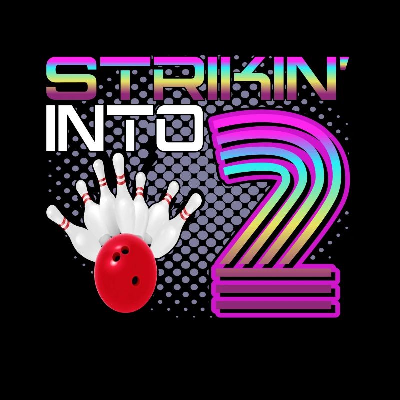 Striking Into 2 Bowling Bowler 2. Geburtstag