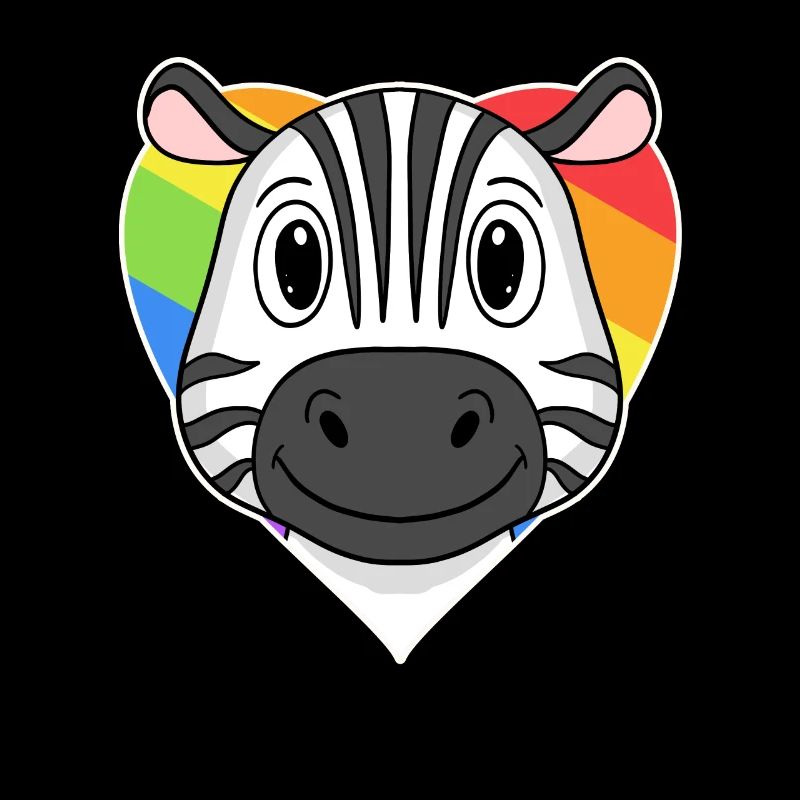 LGBT Tier Zebra Regenbogen Herz