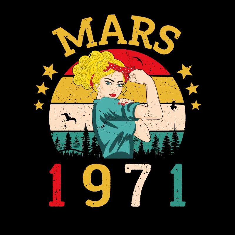 Mars 1971 Anniversaire Idée Cadeau Vintage 1971