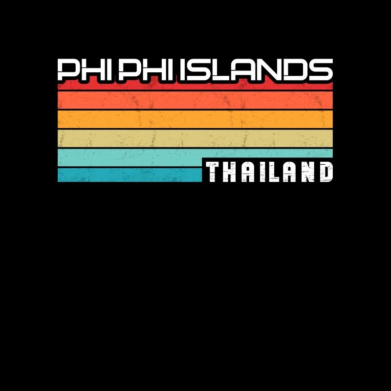 Vintage Thailand Asia Sunset Phi Phi Islands