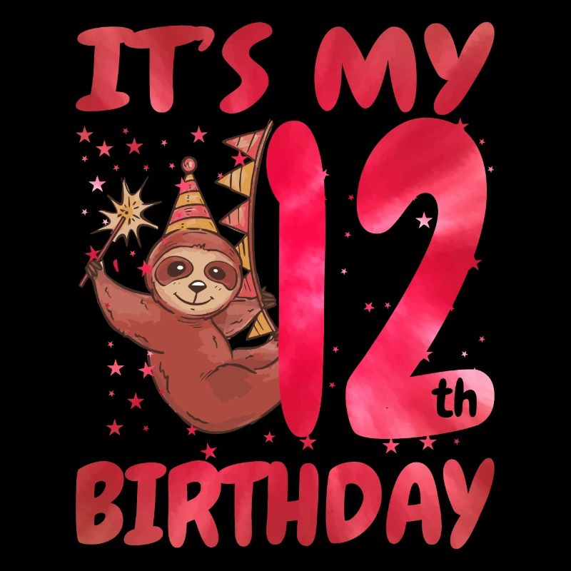 12ème anniversaire Mignon Sloth Party Hut sur le thème