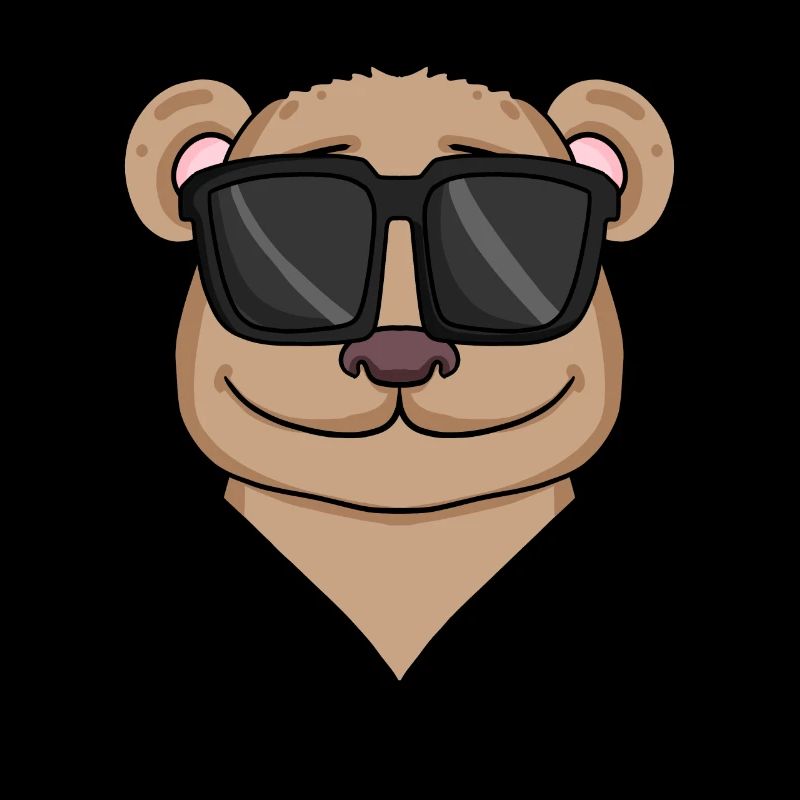 Cooler Braunbär mit Sonnenbrille