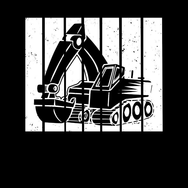 Excavator Driver Gift Retro Sunset