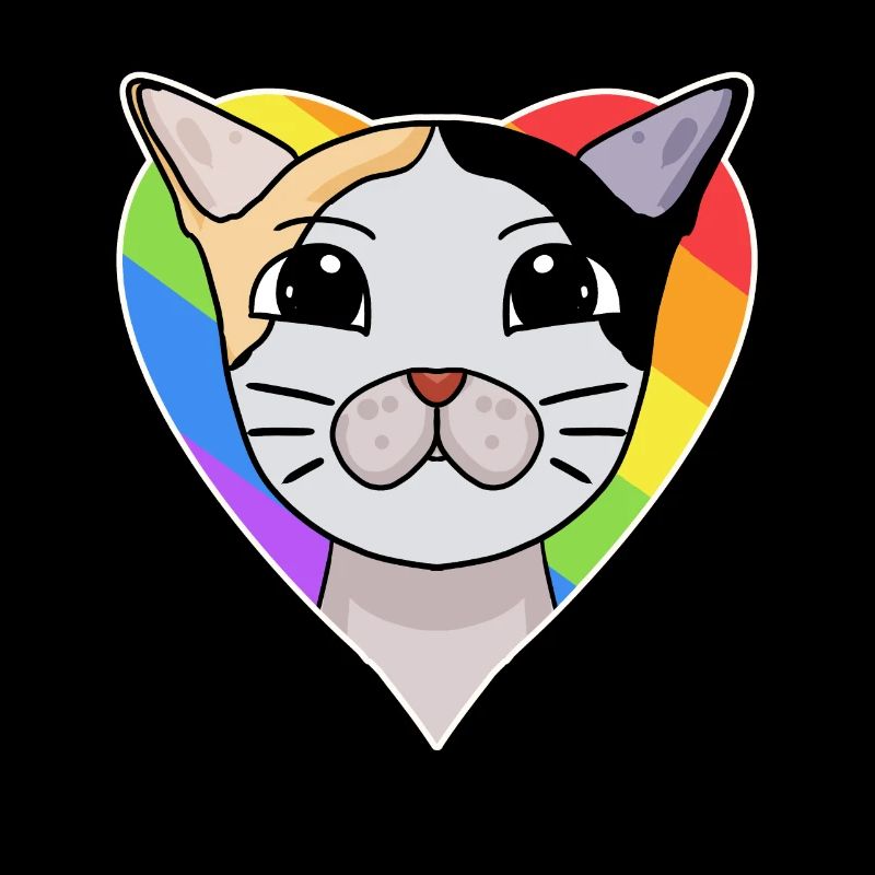 LGBT Katze Japanese Bobtail Regenbogen