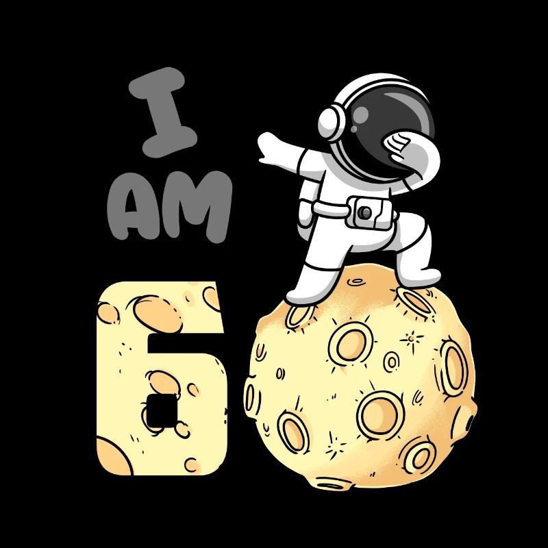 Ich Bin 6 Raum Astronaut Kind Moon Walker 6.