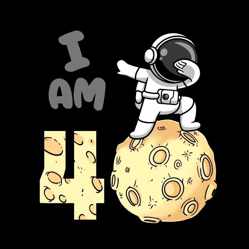 Ich Bin 4 Raum Astronaut Kind Moon Walker 4.