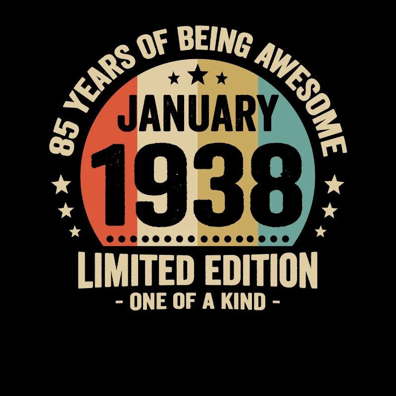 85 years January 1938 anniversary Vintage gift